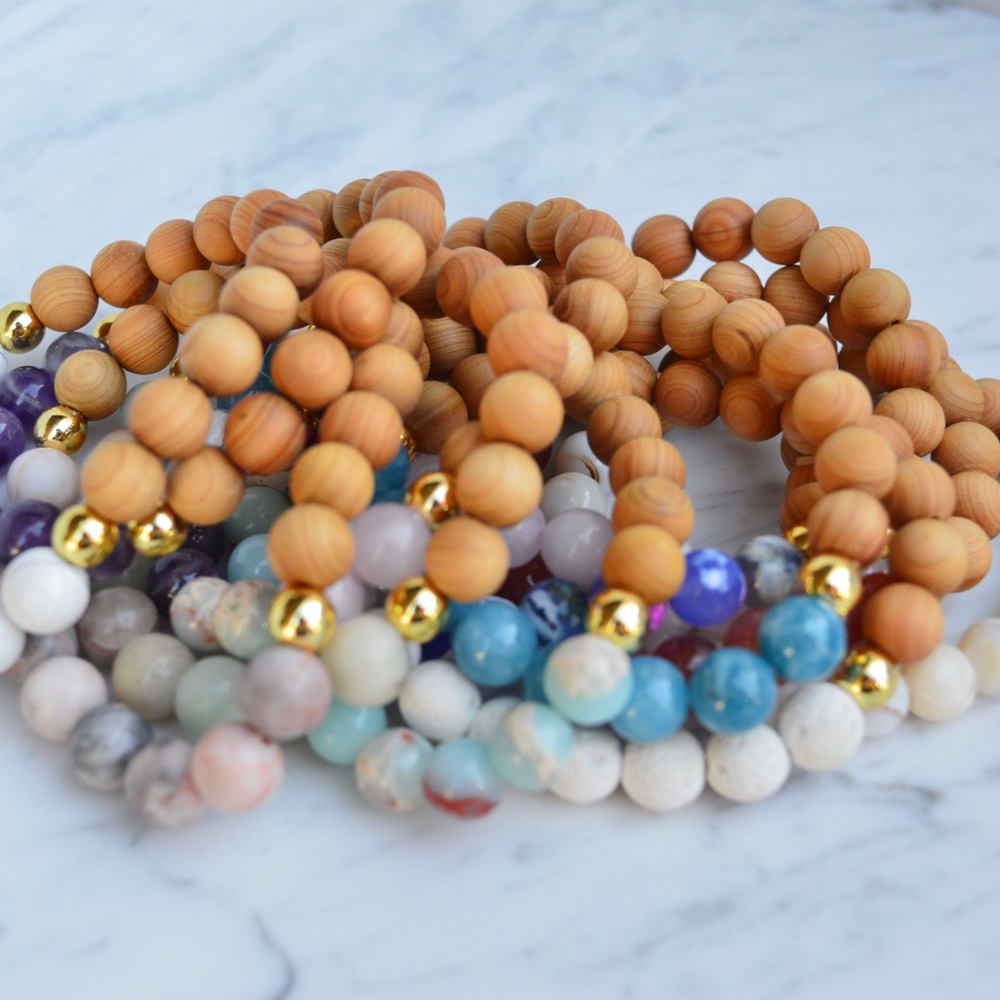 Gemstone Diffuser Aromatherapy Beaded Bracelet - image 2